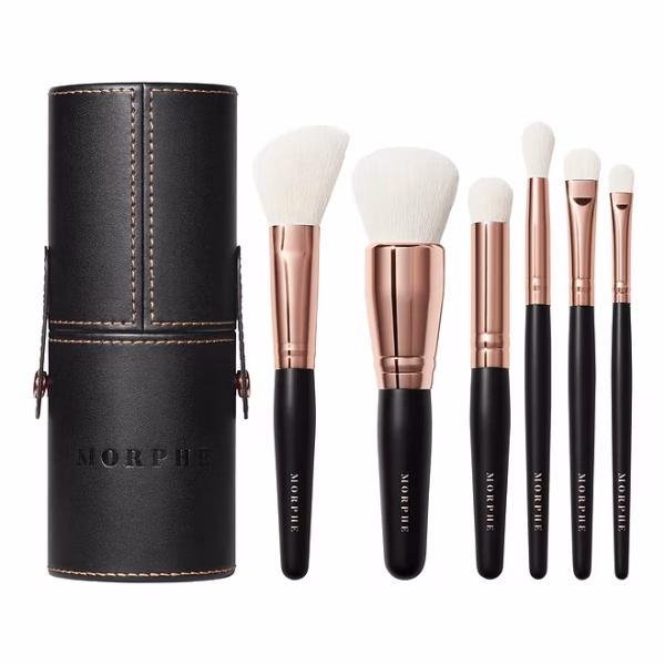 Morphe - Rose Away 6-Piece Face & Eye Travel Brush Set
